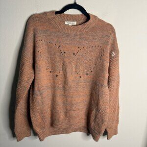 Thursday Island Women's Orange Wool Blend Long‎ Sleeve Sweater - Size M Medium